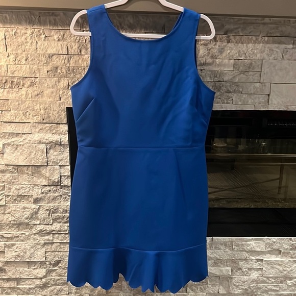 J. Crew Blue Sheath Mini cocktail Dress size 14 - Picture 1 of 10